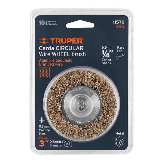 Carda Circular de Alambre Grueso con Zanco 1/4" – Truper