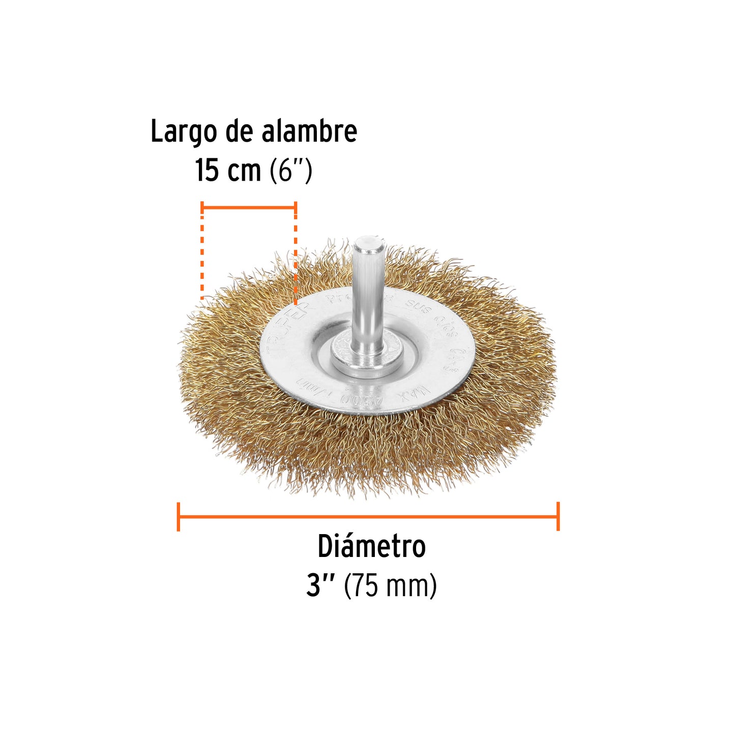 Carda Circular de Alambre Grueso con Zanco 1/4" – Truper