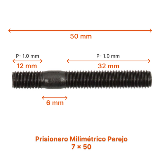 Prisionero Milimétrico Parejo M7 – Varias Medidas