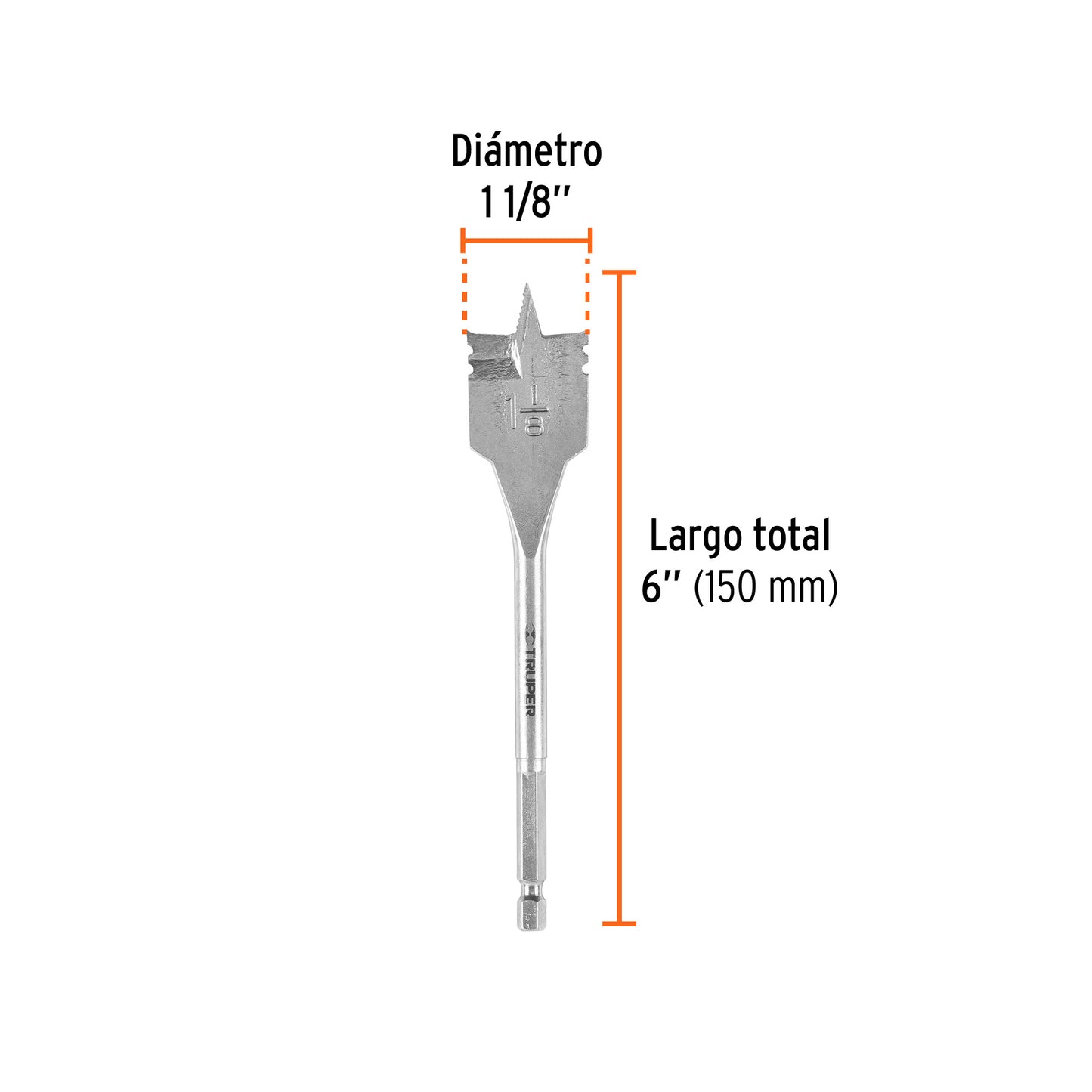 Broca Plana de Manita para Madera – Truper