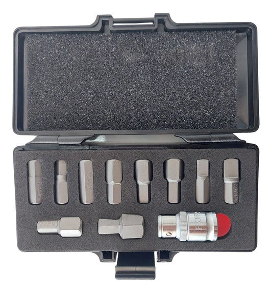 Juego de Puntas para Dado 1/2” – 11 Piezas Allen y Cuadradas – Force