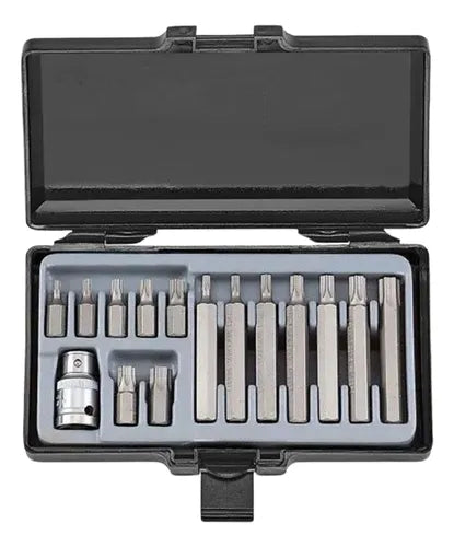 Juego de Puntas Torx 1/2” – 15 Piezas Largo Estándar y Extra Largo – Force