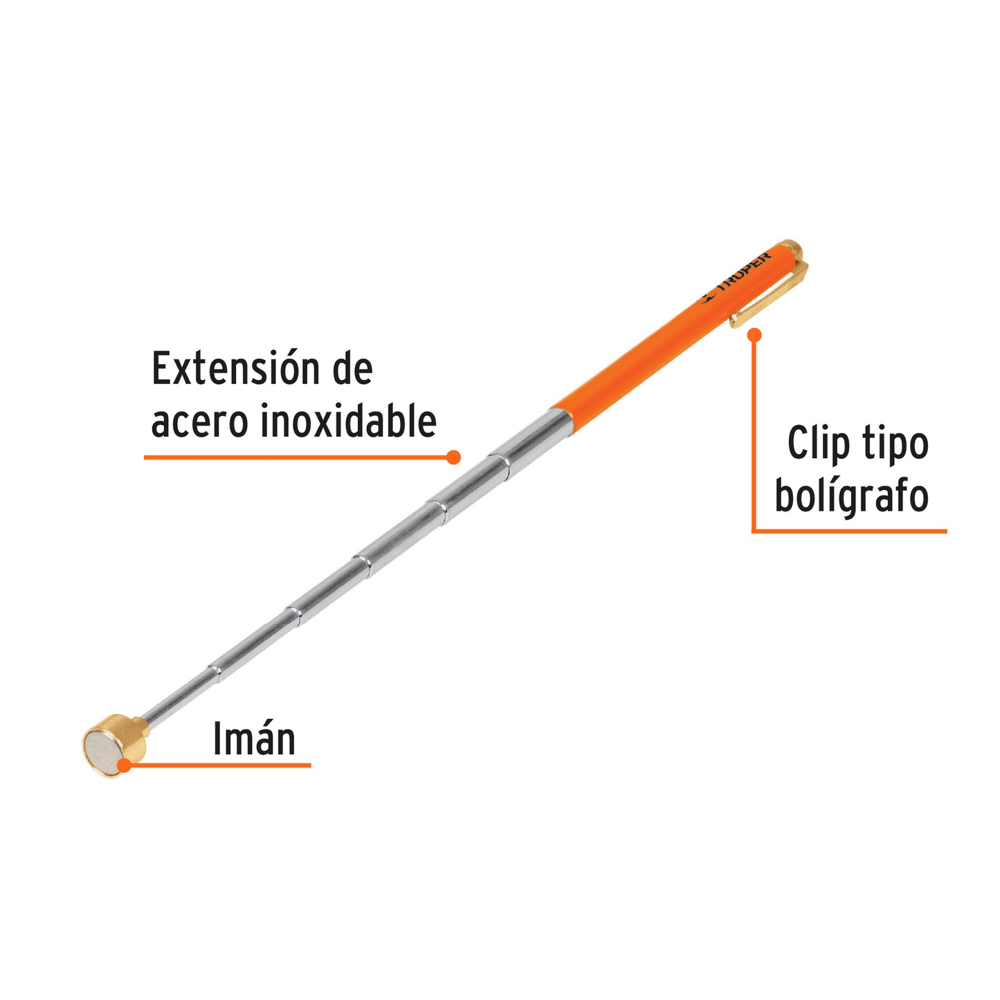 Imán Extensible de Acero Inoxidable 1.5 kg – Truper