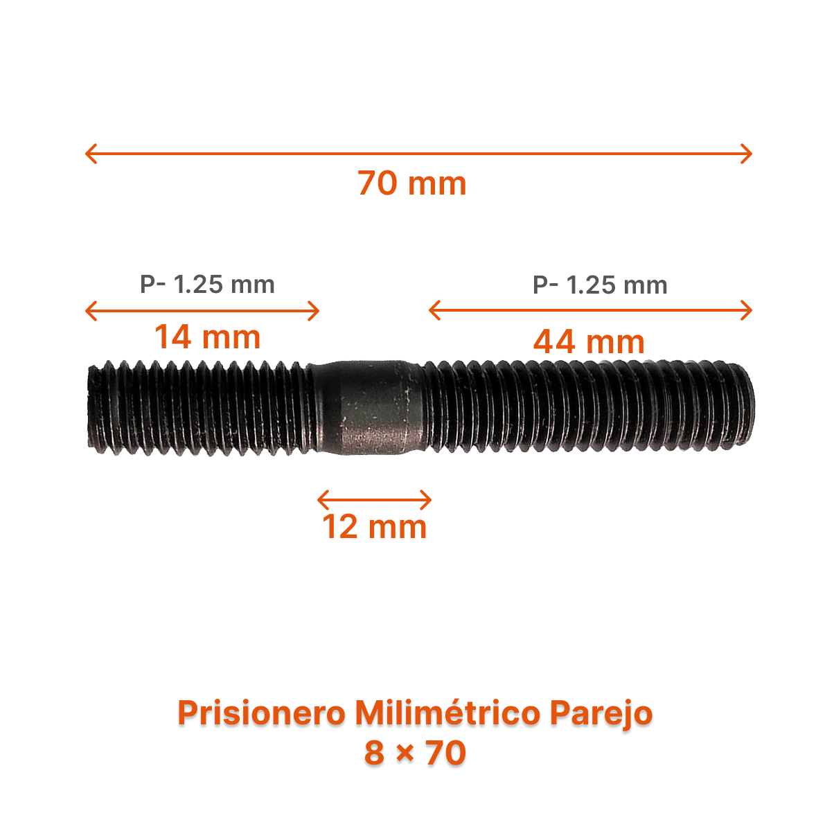 Prisionero Milimétrico Parejo M8 – Varias Medidas