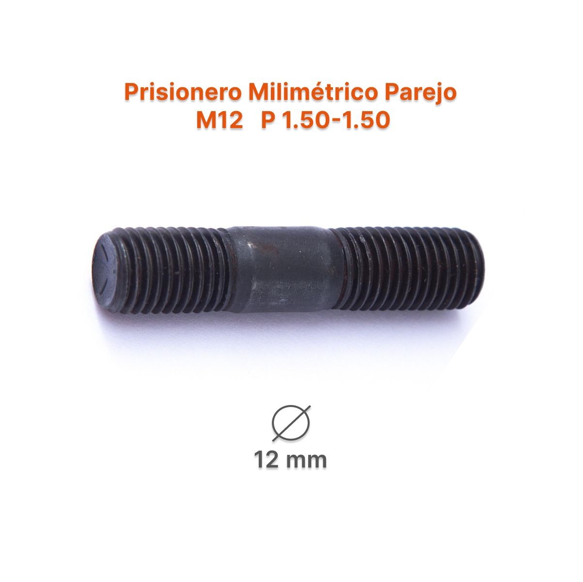 Prisionero Milimétrico Parejo M12 P 1.50 – Varias Medidas