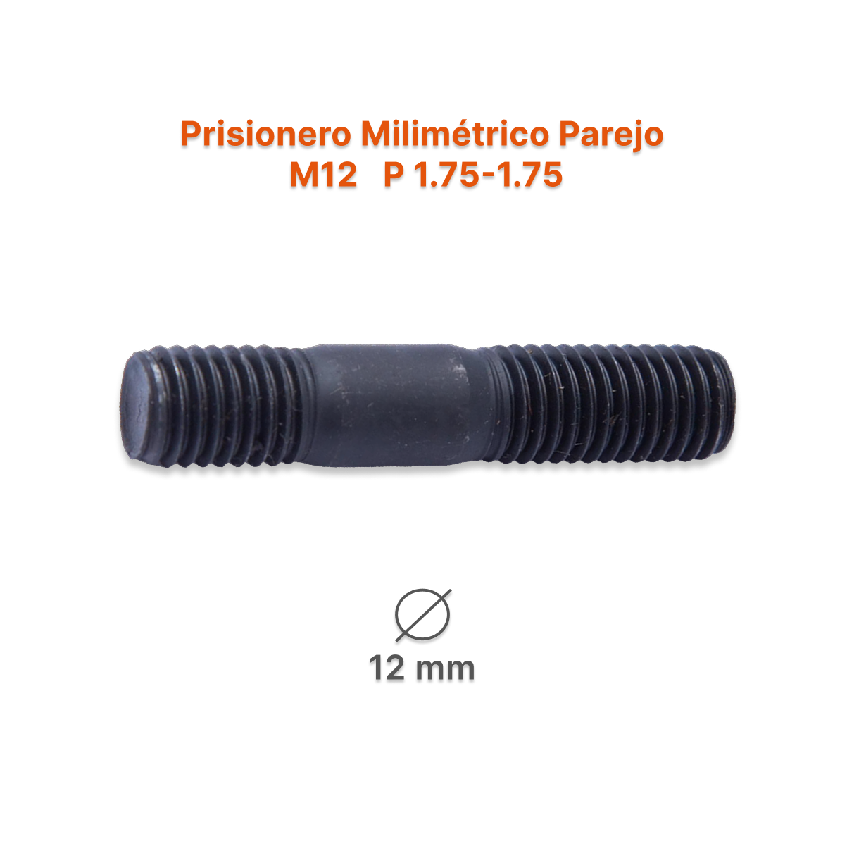 Prisionero Milimétrico Parejo M12 P 1.75 – Varias Medidas