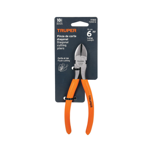 Pinza de Corte Diagonal 6" con Mango PVC – Truper
